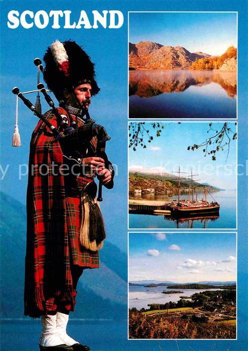 Dudelsack Scottish Piper Loch Katrine Loch Ness L