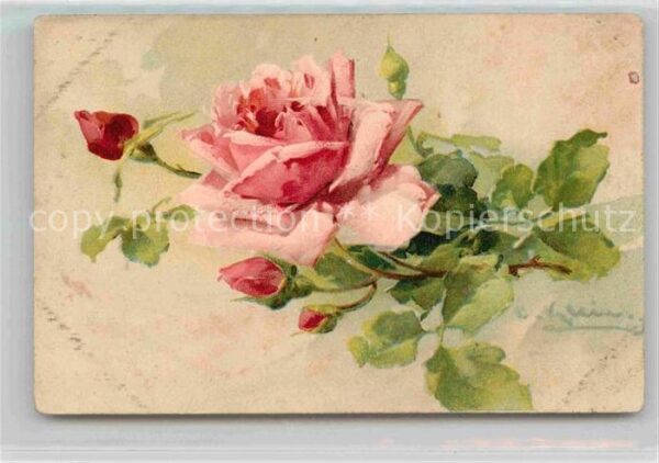 Klein Catharina Kuenstlerlitho Rosen Litho