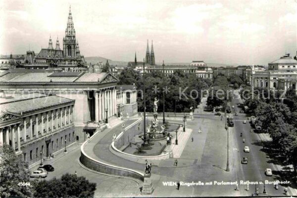 Wien Ringstrasse Parlament Rathaus Burgtheat