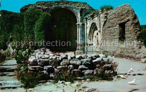 San Juan Capistrano Mission ruins of old stone church