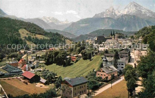 Berchtesgaden Panorama mit Watzmann und Steinernem Me