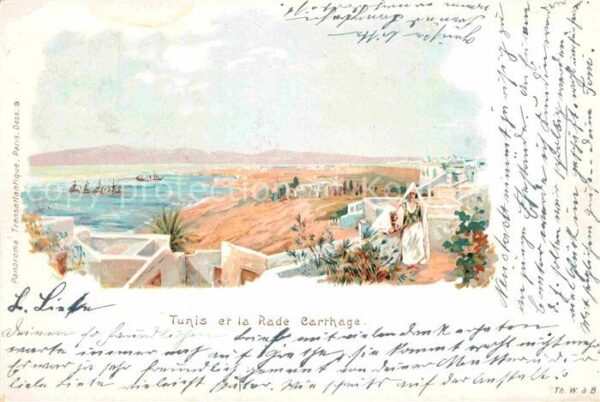 Tunis et la Rade Carthage Peinture Künstlerka