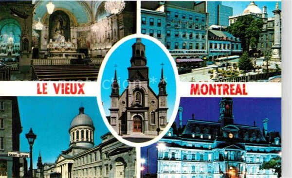 Montreal Quebec Eglise Notre Dame Edifice Bon Secours O