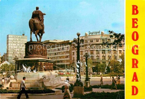 Beograd Belgrad Denkmal Reiterstandbild