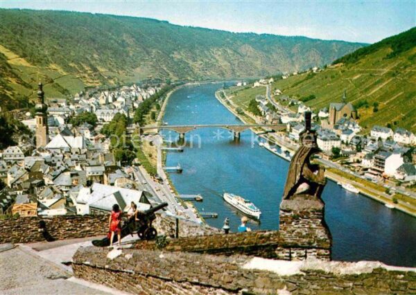 Cochem Mosel und Cochem Cond Panorama Blick von der