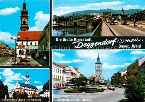 Deggendorf Donau Grabkirche Brücke Pfarrkirche Maria Him