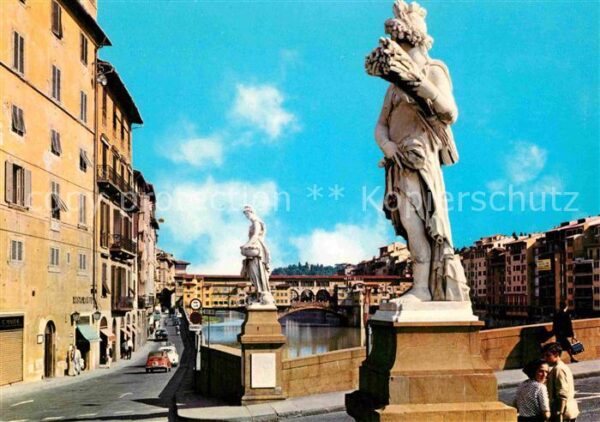 Firenze Florenz Statue del ponte S Trinita