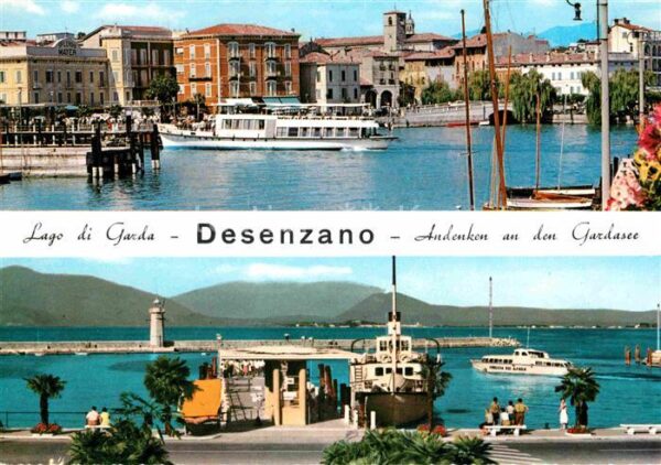 Desenzano Lago di Garda Ansicht vom Hafen Bootsanleger Gardasee