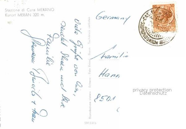 Merano Meran Gesamtansicht Kurort mit Texelgruppe – Bild 2