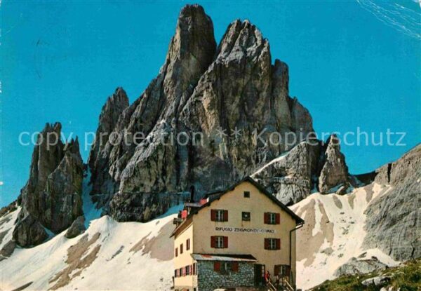Zsigmondy-Comici Huette Rifugio Zsigmondi Comici Dolomiti Bergh