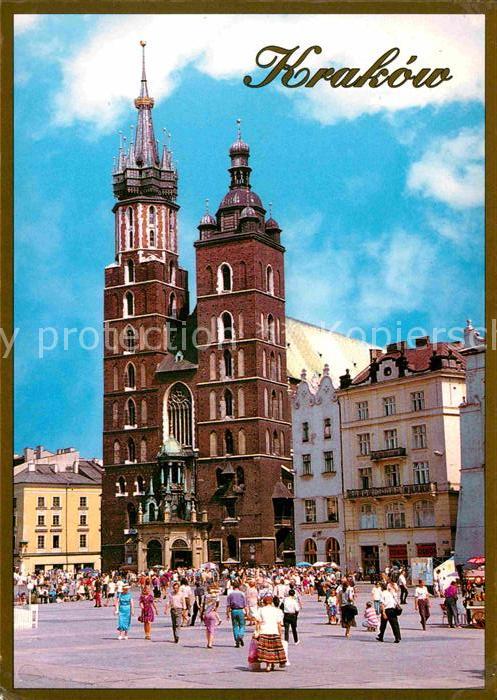 Krakow Krakau Rynek Glowny Kosciol Mariacki Marktplat