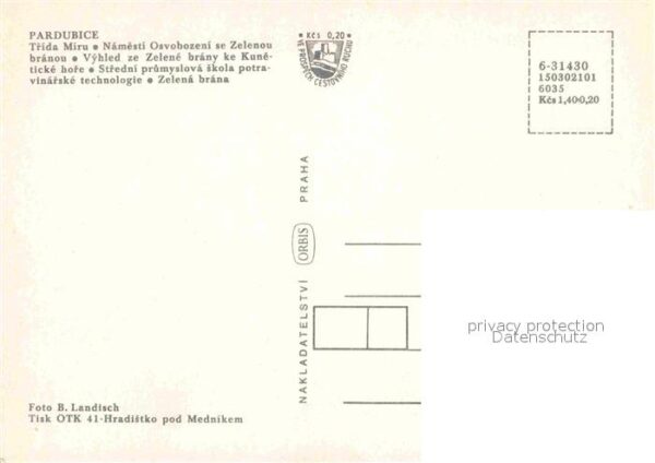 Pardubice Pardubitz Trida Miru Namesti Osvobozeni Zelenou Z – Bild 2