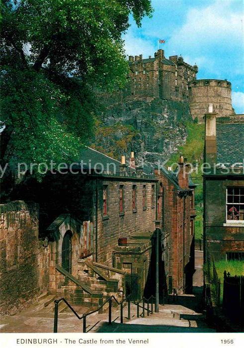 Edinburgh Scotland Castel from the Vennel
