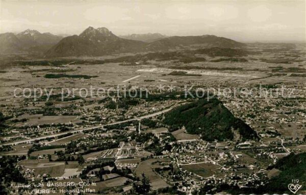 Salzburg Oesterreich Blick vom Gaisberg mit Hohenstauffen
