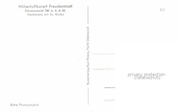 Freudenstadt Marktplatz mit ev Kirche – Bild 2