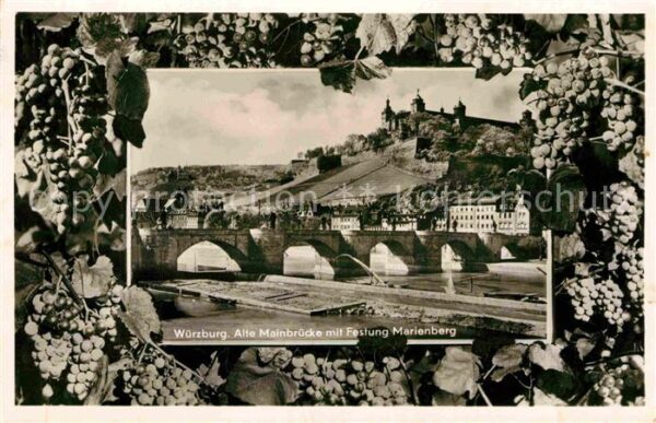 Wuerzburg Alte Mainbrücke mit Festung Marienberg