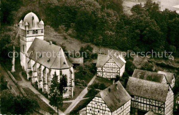 Rauschenberg Hessen Fliegeraufnahme mit Kirche