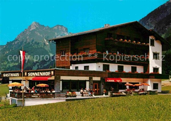 Graen Tirol Gasthaus Sonnenhof Terrasse
