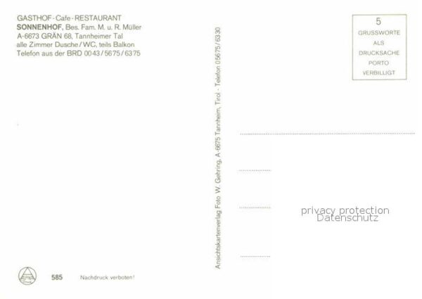 Graen Tirol Gasthaus Sonnenhof Terrasse – Bild 2