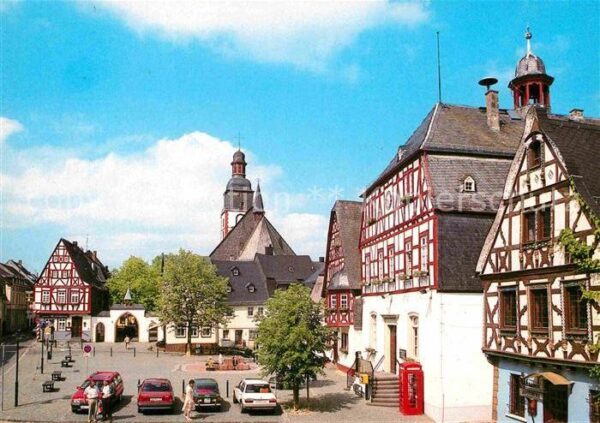 Kirchberg Hunsrueck Marktplatz Fachwerkhäuser