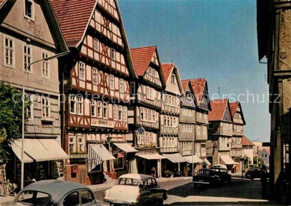 Bad Wildungen Alte Fachwerkhäuser in der Brunnenstras