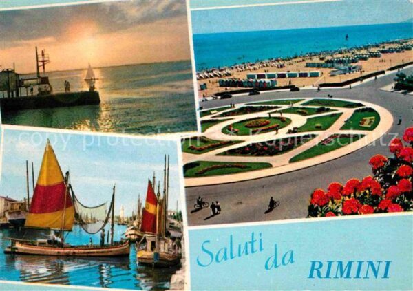 Rimini Panorama Strand Hafenpartie