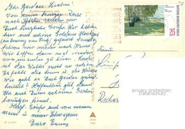 Berlin Kurfürstendamm mit Kaiser Wilhelm Gedäc – Bild 2