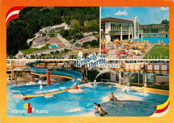 Warmbad Villach Thermalbad Fliegeraufnahme Schwimmbecke