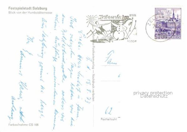 Salzburg Oesterreich Blick von der Humboldtterrasse mit Schl – Bild 2