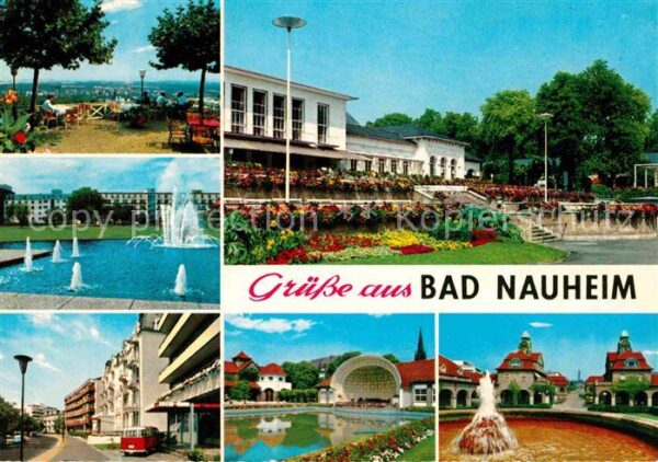 Bad Nauheim Panorama Kurhaus Springbrunnen Kurkonze