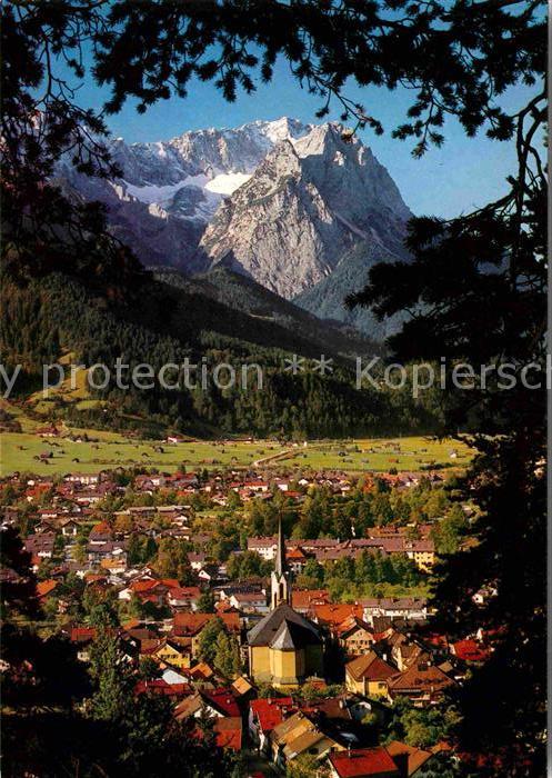 Garmisch-Partenkirchen OT Partenkirchen mit Pfarrkirche Mariä