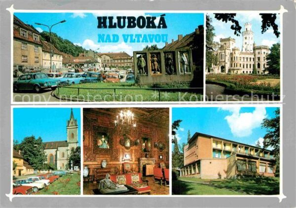 Hluboka Vltavou Hradu Zamek s cennym zarizenim a sbirka