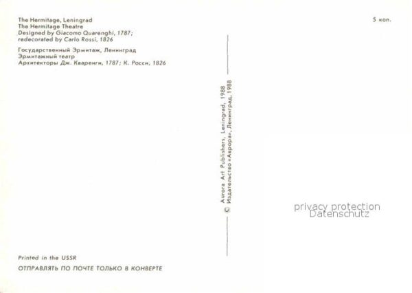 St Petersburg Leningrad Hermitage Theatre – Bild 2
