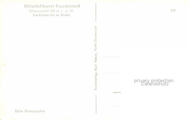 Freudenstadt Marktplatz Evangelische Kirche – Bild 2