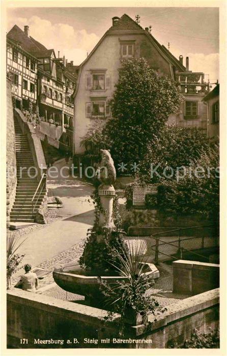 Meersburg Bodensee Staig mit Bärenbrunnen