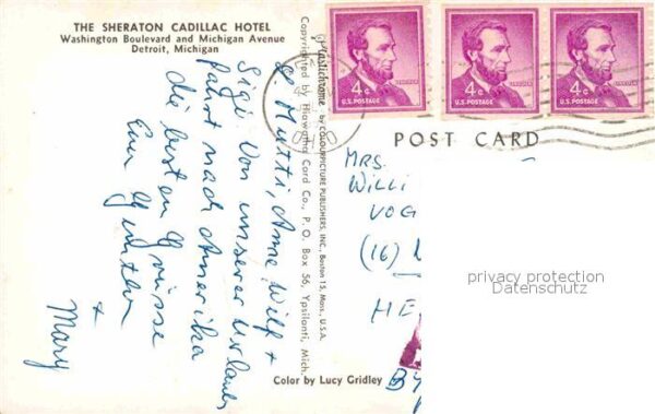 Detroit Michigan The Sheradon Cadillac Hotel – Bild 2