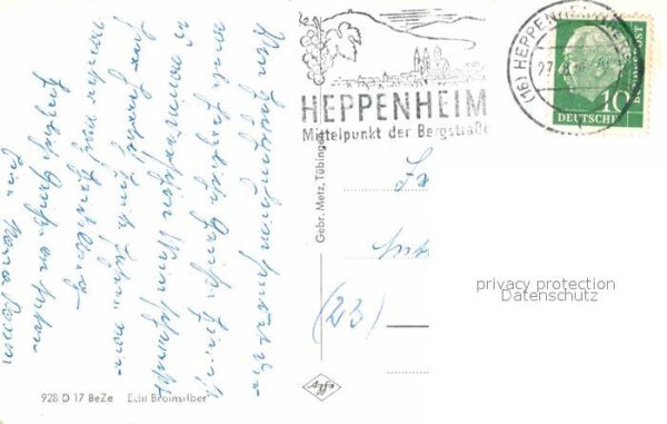 Heppenheim Bergstrasse Liebigapotheke Marktbrunnen Schwimmbad – Bild 2