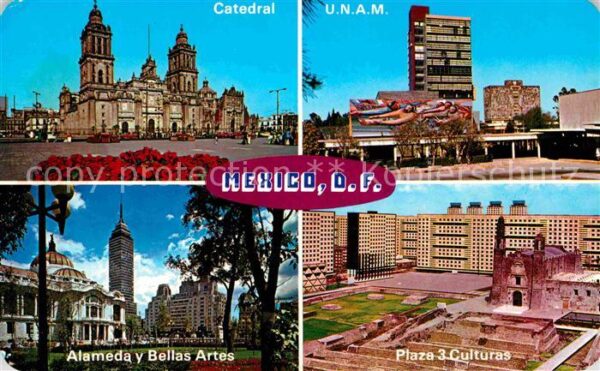 Mexico City Kathedrale Alameda y Bella Artes Platz
