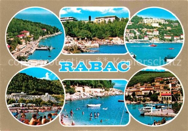 Rabac Kroatien Fliegeraufnahme Strand Bucht Teilansich