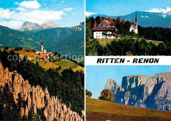 Ritten Renon Erdpyramiden Kematen Blick gegen Schler
