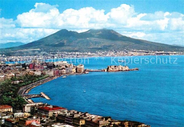 Napoli Neapel Fliegeraufnahme vom Golf