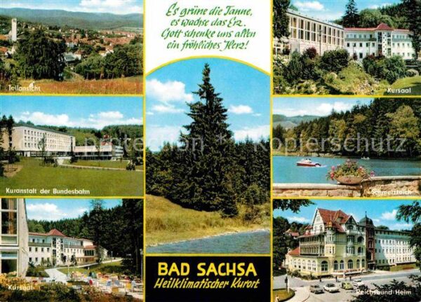 Bad Sachsa Harz Teilansicht Kuranstalt Kurgarten Kursaa