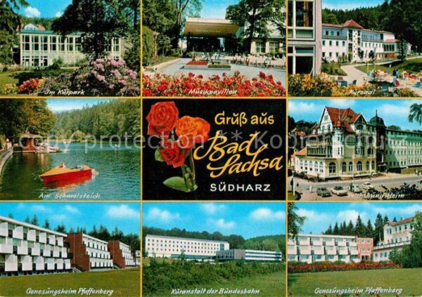 Bad Sachsa Harz Kurpark Schmelzteich Genesungsheim Pfaf