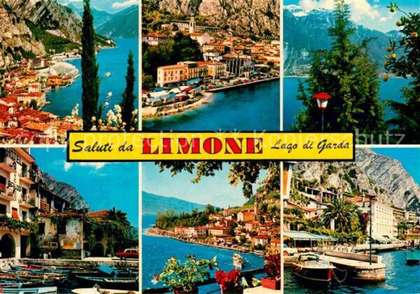 Limone sul Garda Fliegeraufnahme Bucht Hafen