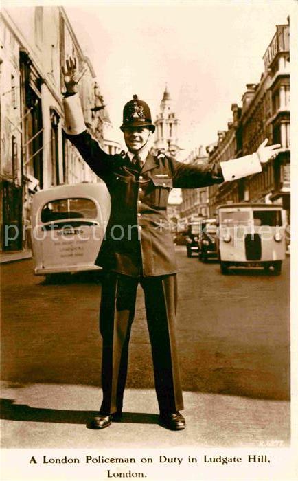 London Policeman on Duty in Ludgate Hill