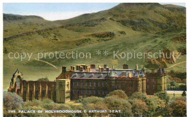 Holyrood Edinburgh Palace of Holyroodhouse and Arthurs Sea