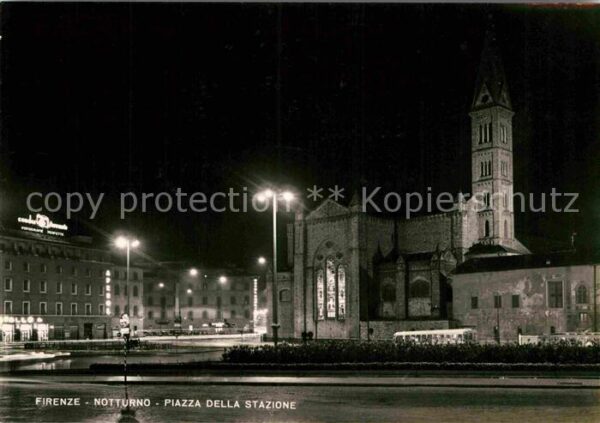 Firenze Florenz Notturno Piazza della Stazione