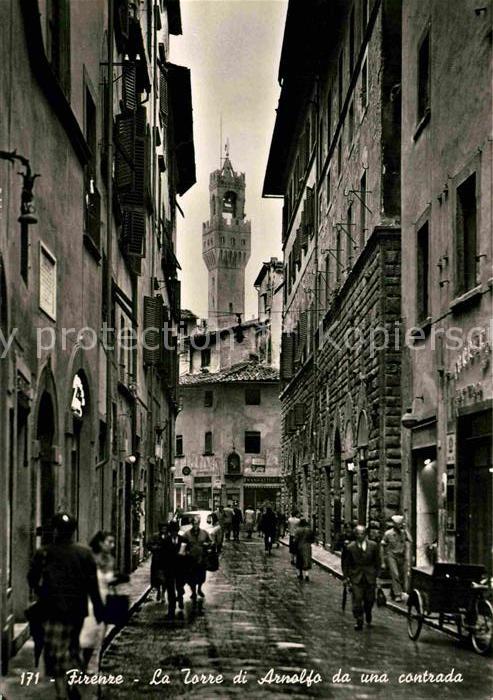 Firenze Florenz La Torre di Arnolfo da una contrada