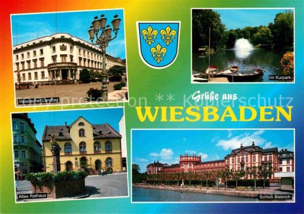 Wiesbaden Hessischer Landtat Kurpark Schloß-Biebr