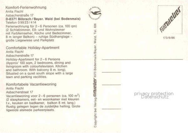 Boebrach Ferienwohnung Fischl – Bild 2